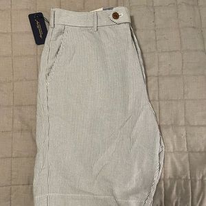 Blue and White striped shorts